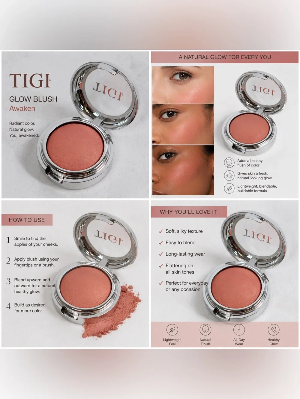 TIGI Glow Blush -Awaken set of 3